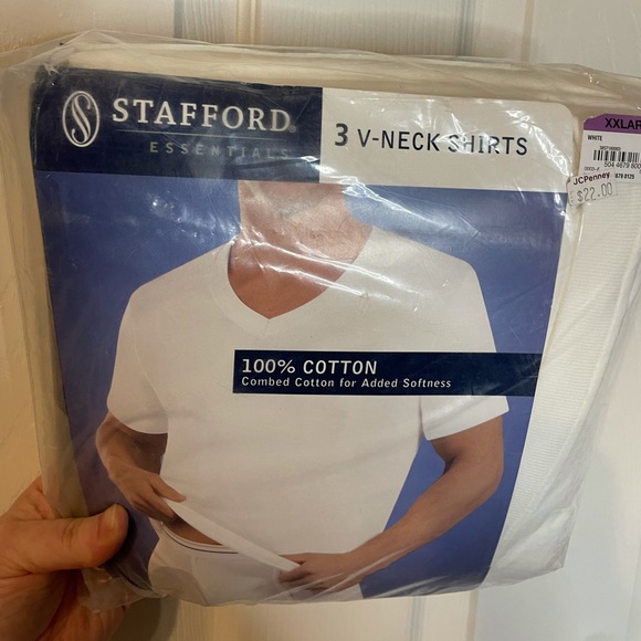 Stafford V-neck shirts brand new in package sz XXL - Picture 9 of 9